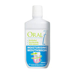 Oral7 Moisturising Mouthwash with calcium and no alcohol, 500ml bottle.