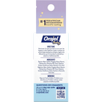 Orajel Baby teething gel packaging with directions, ingredients, and pediatrician recommendation.
