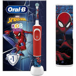 Oral-B Marvel Spider-Man kids electric toothbrush with themed travel case.