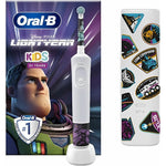 Oral-B Disney Pixar Lightyear kids electric toothbrush with themed stickers and travel case.