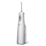 White Waterpik waterflosser oral irrigator for dental hygiene on a white background.