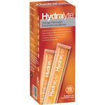 Hydralyte orange flavoured electrolyte ice blocks for dehydration relief.