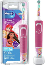 Oral-B Disney Princess rechargeable electric toothbrush for kids with pink handle.