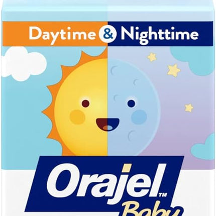 Orajel Baby Daytime & Nighttime Cooling Gels for Teething (Drug-Free) Two 0.18oz Tubes