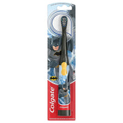 Colgate Batman themed battery-operated electric toothbrush with extra soft bristles.