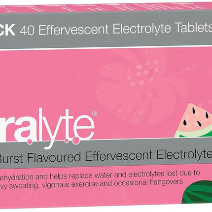 Hydralyte Effervescent Electrolyte 40 Tablets - Great for Running, Sports & Daily Hydration - Convenient & Self-Dissolving Tablets