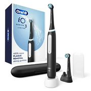 Oral-B iO Series 3 Limited electric toothbrush set with charging base and travel case.
