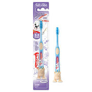 Kodomo Soft & Slim toothbrush for children aged 3-5 years with a suction cup base.