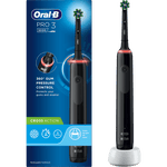 Oral-B Pro 3 3000 black rechargeable electric toothbrush with 360 degree gum pressure control.
