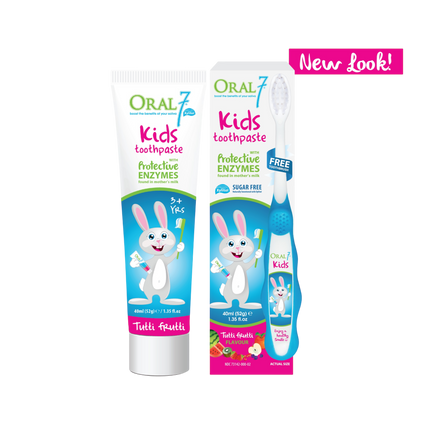 Oral 7 Seven Kids Toothpaste - Free Toothbrush