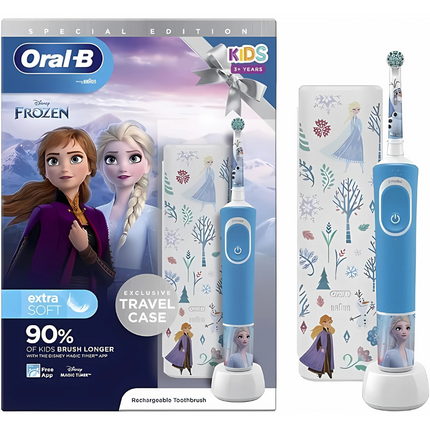 Oral-B Junior Kids Rechargeable Toothbrush with Travel Case Frozen/Disney/Star Wars/Buzz/Spiderman