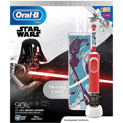 Oral-B Junior Kids Rechargeable Toothbrush with Travel Case Frozen/Disney/Star Wars/Buzz/Spiderman