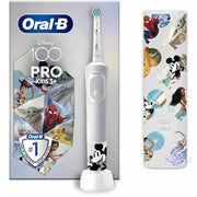 Oral-B Disney PRO Kids 3+ electric toothbrush with Mickey Mouse and character designs.