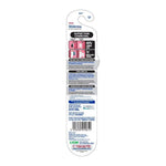 Systema super thin charcoal toothbrush packaging with slim head and spiral bristles.