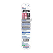 Systema super thin charcoal toothbrush packaging with slim head and spiral bristles.