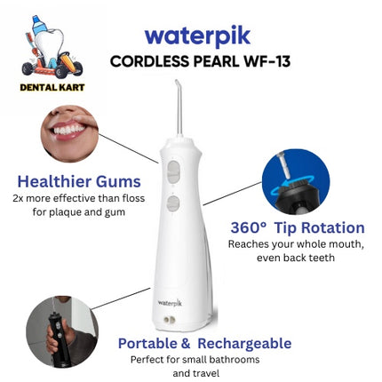 Waterpik WF-13 Rechargeable Cordless Pearl Water Flosser