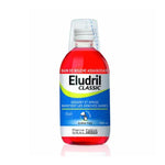 Eludril Classic antibacterial mouthwash for healthy gums, 500ml bottle.