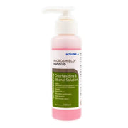 Schülke Microshield Handrub Chlorhexidine and Ethanol antiseptic solution bottle.