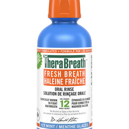 TheraBreath Mouthwash Fresh Breath Oral Rinse - Mild Mint / Invigorating Icy Mint