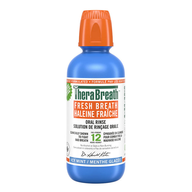 TheraBreath Mouthwash Fresh Breath Oral Rinse - Mild Mint / Invigorating Icy Mint