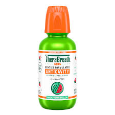 TheraBreath Kids Anticavity Fluoride Oral Rinse, Strengthens Teeth & Enamel, Alcohol Free & Dye Free, Certified Organic, 16 Fl Oz