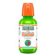 TheraBreath Kids Anticavity Fluoride Oral Rinse in Wacky Watermelon flavor.