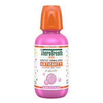 TheraBreath Kids anticavity fluoride oral rinse in bubblegum blast flavor.