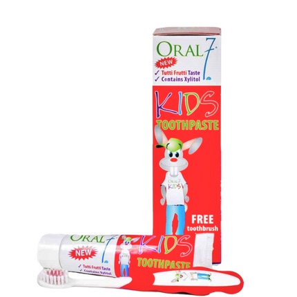 Oral 7 Seven Kids Toothpaste - Free Toothbrush