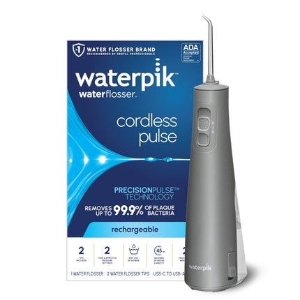 Waterpik WF-20 Cordless Pulse 3100 Rechargeable Portable Water Flosser for Teeth, Gums, Braces Care and Travel