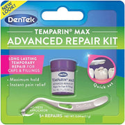 DentTek Temparin Max Advanced Repair Kit for temporary dental caps and fillings.