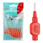 TePe size 2 extra soft interdental brush for gentle cleaning between teeth.