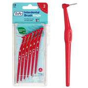 TePe Interdental Brush Angle size 2 pack of 6 red oral hygiene brushes for cleaning between teeth